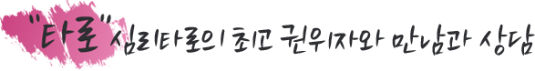 타로 심리타로의 최고 권위자와 만남과 상담